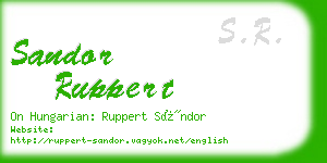 sandor ruppert business card